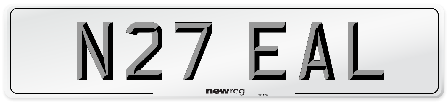N27 EAL Number Plate from New Reg